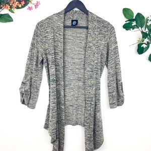 Bobeau Long Tan & Brown Boho Cardigan